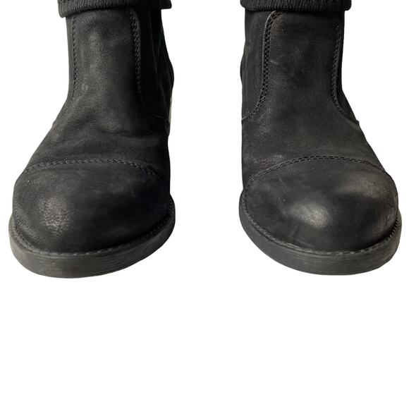 Sesto Meucci Ankle Boots Black Knit Cuff Western Bootie Women's Size 6 - Picture 10 of 11